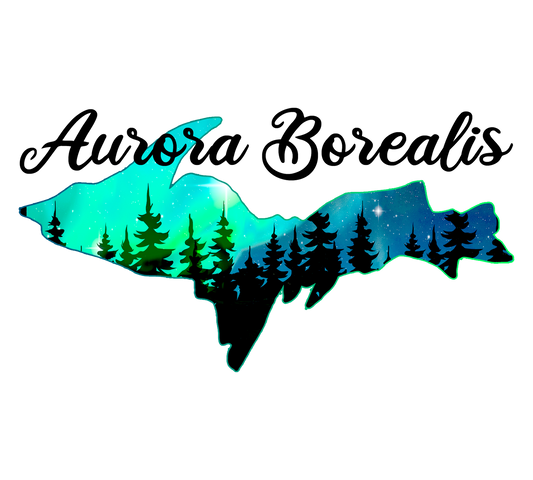 Aurora Borealis Magnet, Upper Michigan Northern Lights Gift