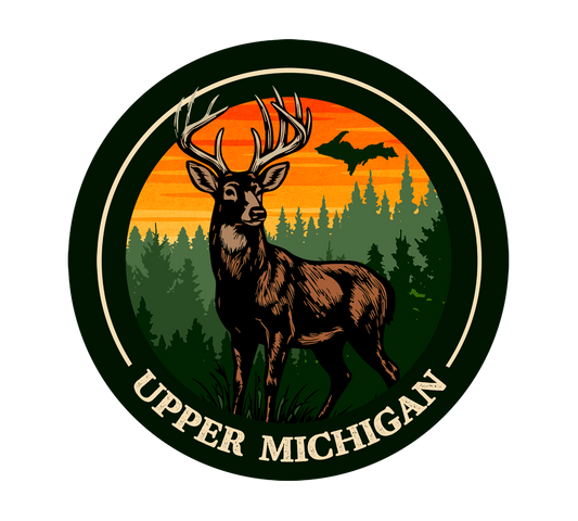 Buck Antlers Sticker/Magnet | Upper Michigan | Yooper Wildlife Gift