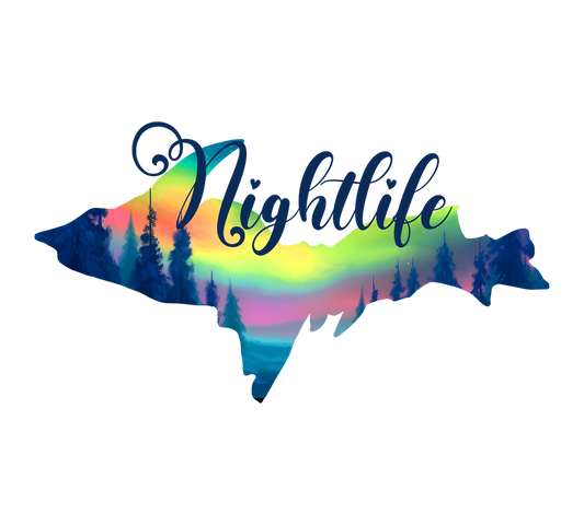 Northern Lights Magnet, Aurora Borealis Gift, Upper Michigan Nightlife