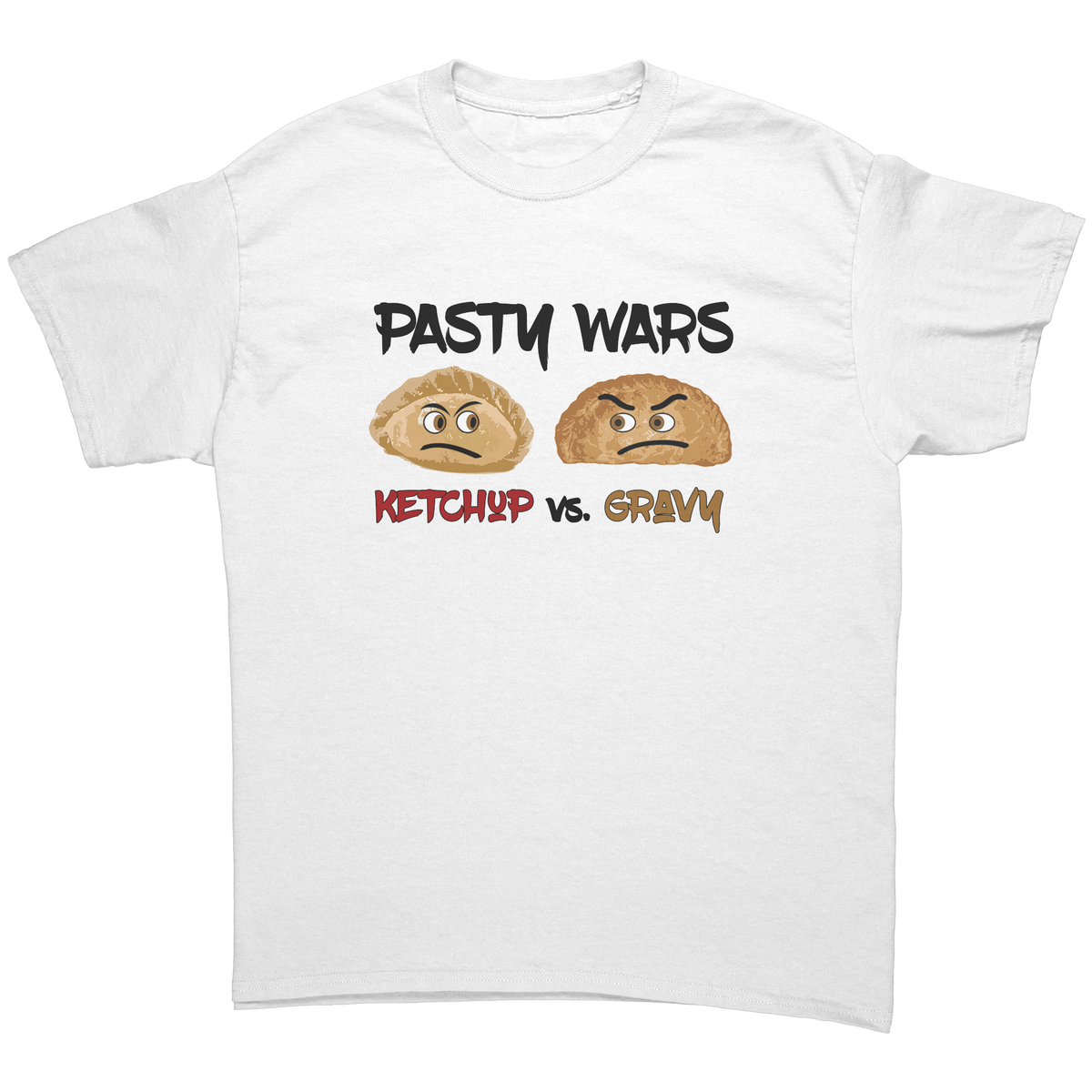 Pasty_Wars_T-shirt_-_Ketchup_vs_Gravy_White_Mockup.png_16174773