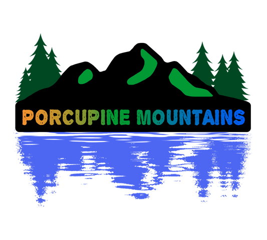 Porkies Sticker/Magnet | Porcupine Mountains Gift | Upper Michigan Yooper Attractions