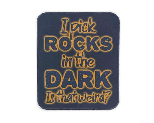 Rockhound Sodalite Sticker/Magnet, Rock Lover Gifts, Picking in the Dark, Syenite Design