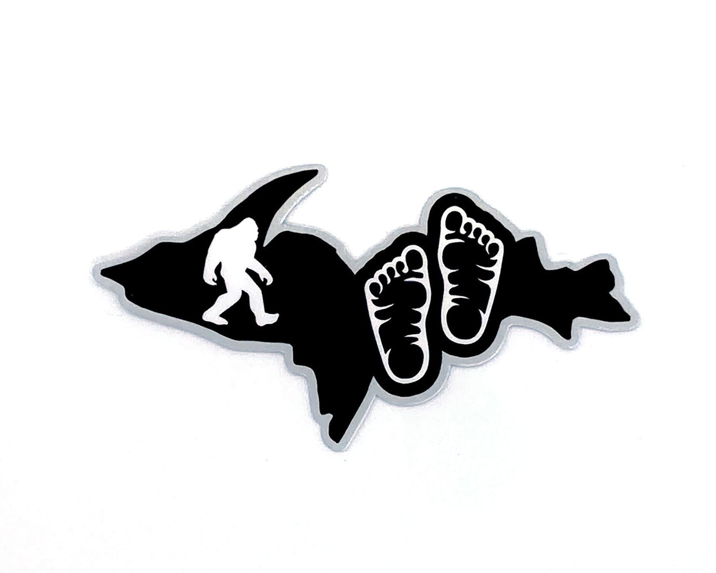 Bigfoot Magnet, Yooper Fridge Magnets, U.P. Gift for Yeti Sasquatch Hunters Footprint