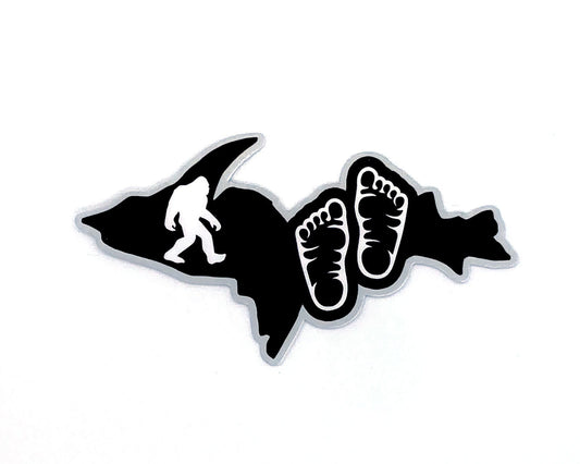 Bigfoot Magnet, Yooper Fridge Magnets, U.P. Gift for Yeti Sasquatch Hunters Footprint