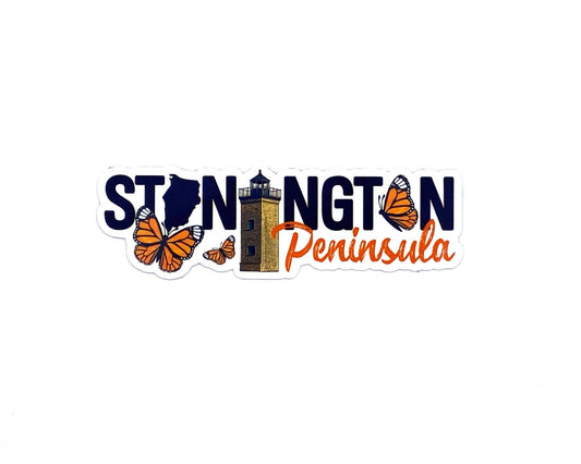 Stonington Peninsula Sticker, Upper Michigan Gift