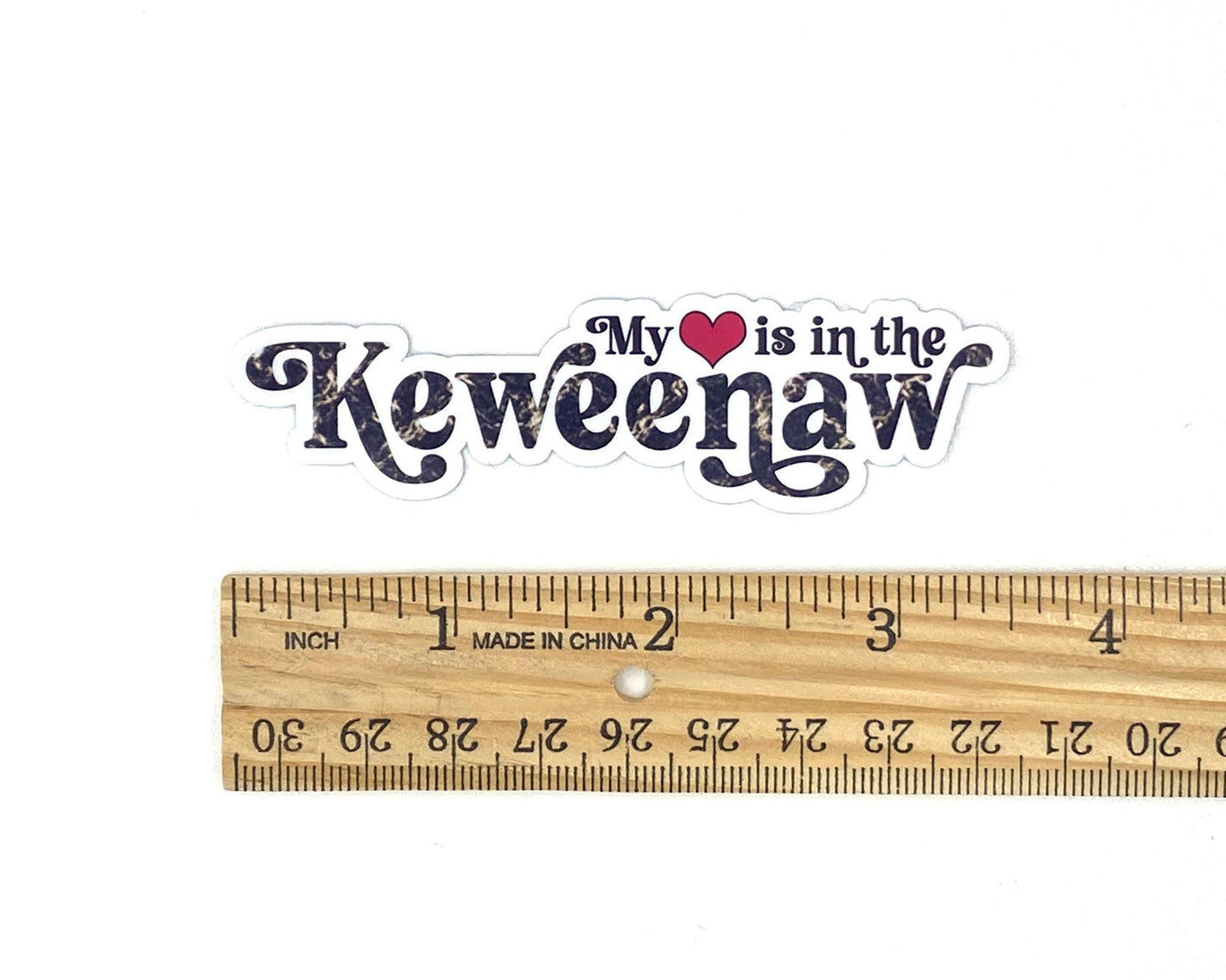 Keweenaw Peninsula Sticker, Copper Country Gifts, Yooper Heart