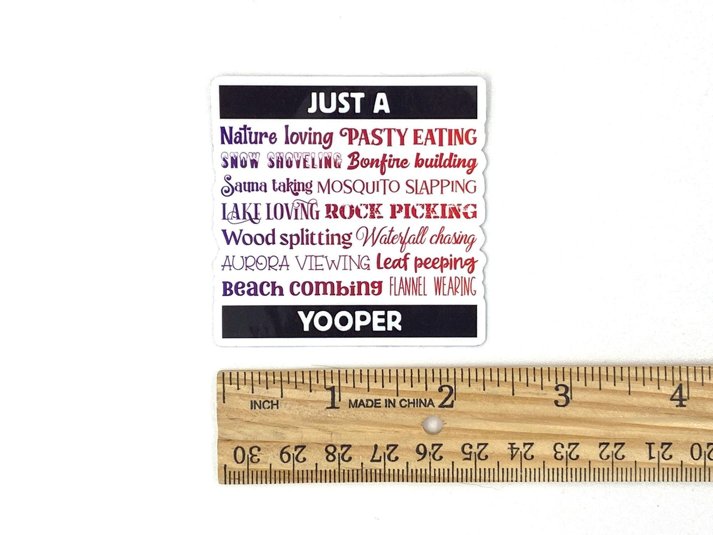 Yooper Magnet, Upper Michigan Resident Fridge Magnet, Flannel Pasty Snow Beach Lake