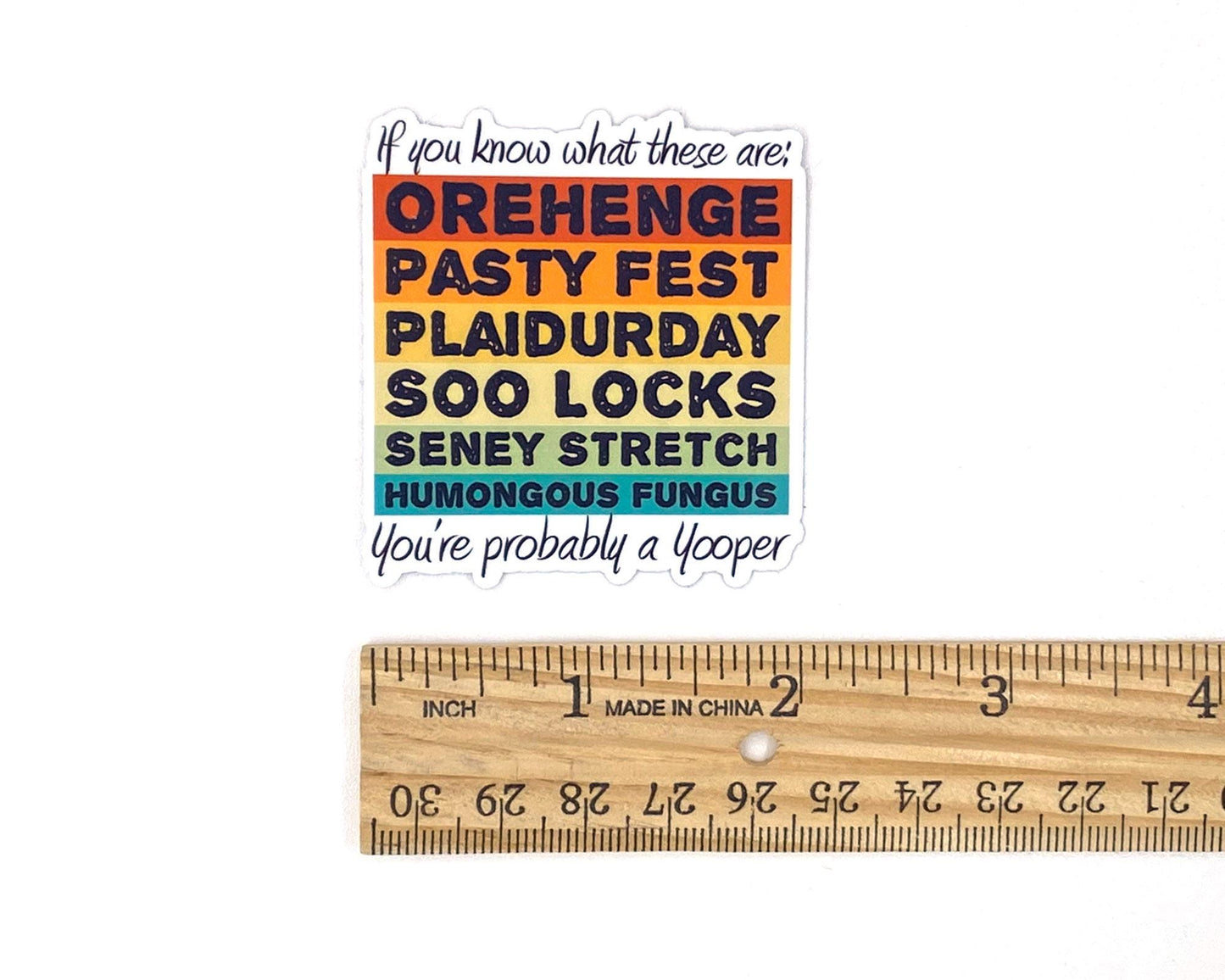 Yooper Sticker, Orehenge Pasty Fest Plaidurday Soo Locks Seney Stretch Humongous Fungus