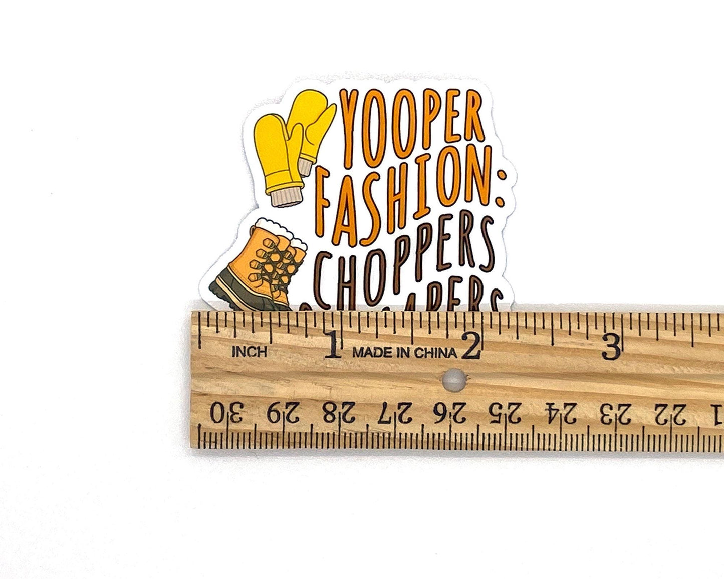 Yooper Fashion Sticker/Magnet, Upper Michigan Clothing