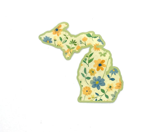 Michigan Flowers Sticker/Magnet, Yooper Floral Design, U.P. Stickers