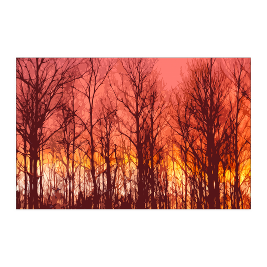 Skeletons at Sunset Art Print - Upper Michigan