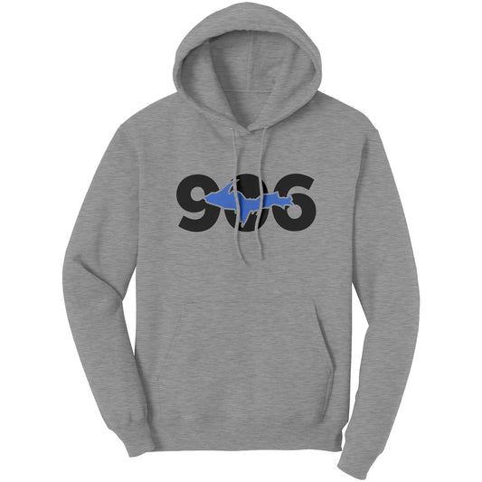 906 Hoodie with U.P. of Michigan, Upper Peninsula Hooded Sweatshirt