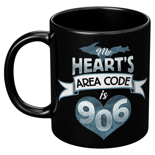 Yooper Mug | My Heart's Area Code is 906 Mug | Upper Michigan Gift | Upper Peninsula Mug