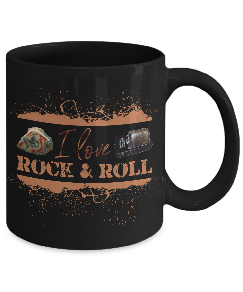 I Love Rock and Roll Mug Agate and Rock Tumbler
