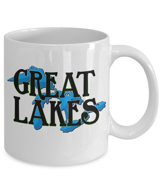 Great Lakes Mug Superior Michigan Huron Erie Ontario