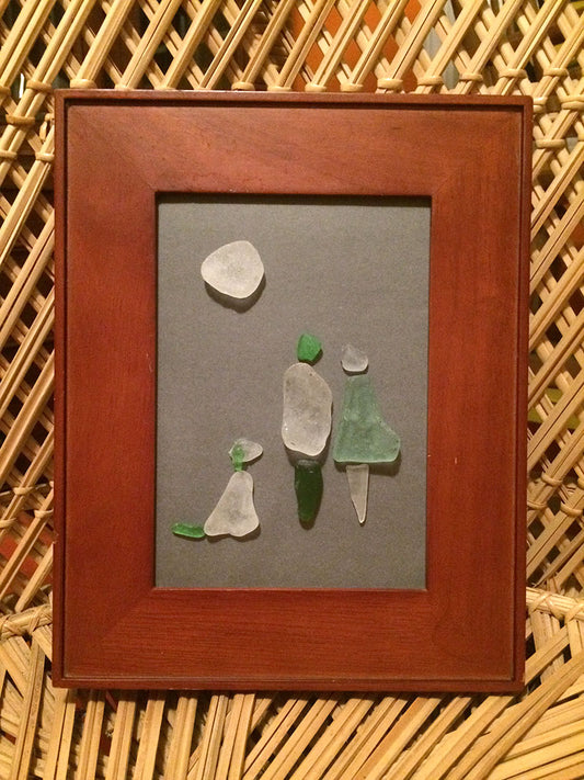 Under the Moon Beach Glass Scene