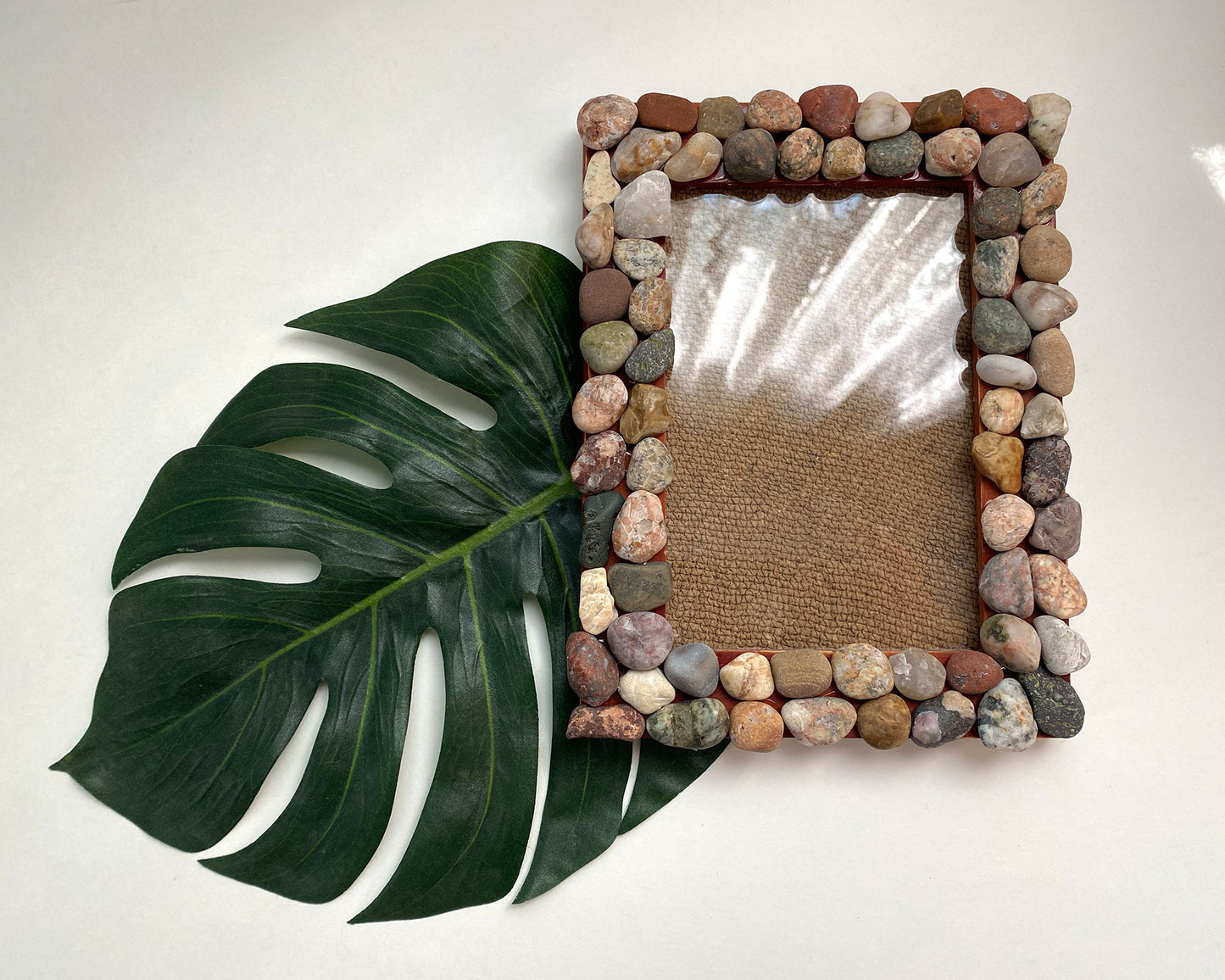 Frame with Lake Superior Rocks | Wood Frame