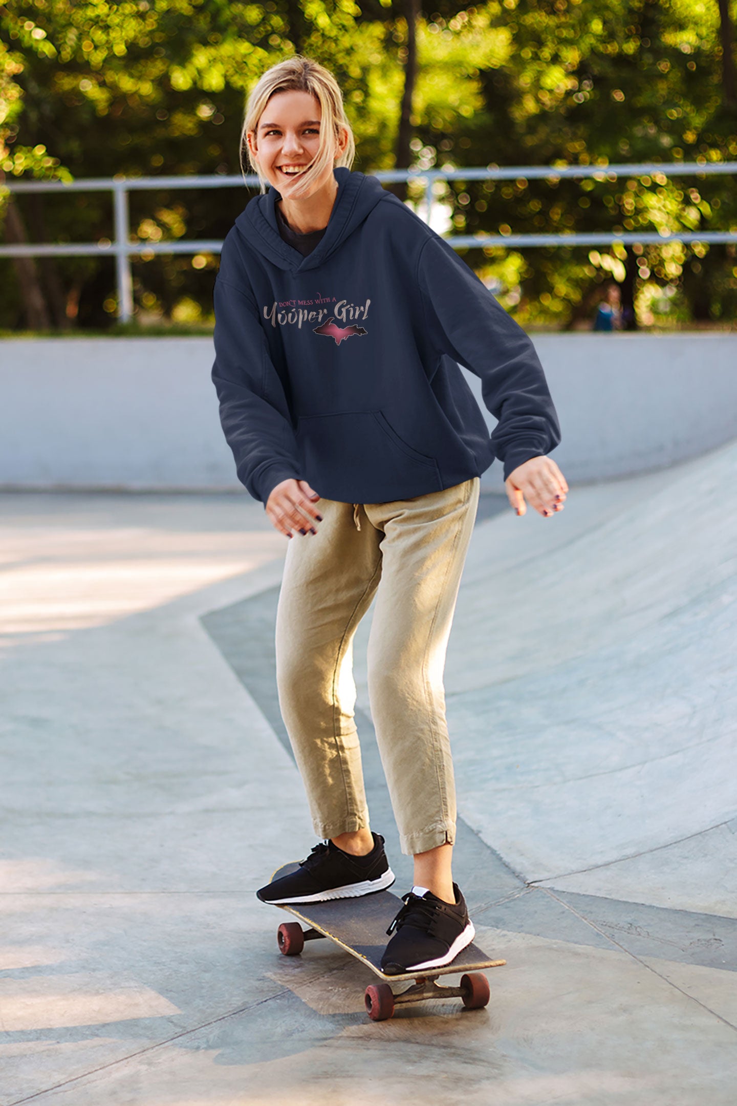 Yooper Girl Youth Hoodie | Upper Michigan Hooded Sweatshirt for Girls