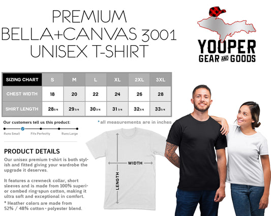 My Heart's Area Code is 906 Shirt | Yooper T-shirt | Upper Michigan Shirt | Upper Peninsula Gift | Bella+Canvas 3001 Unisex