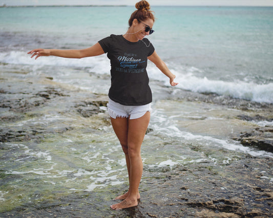 Michigan Summer Women's Cut T-shirt | Michigan Short Girl Shirt | Bella+Canvas 6004 Ladies