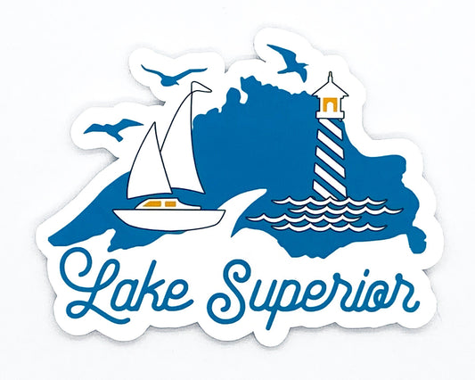 Lake Superior Magnet, Great Lakes Fridge Magnet, Lake Lover Gift for Kitchen