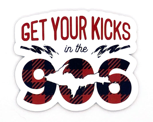 906 Sticker | Yooper Design | Get Your Kicks | Upper Michigan Sticker