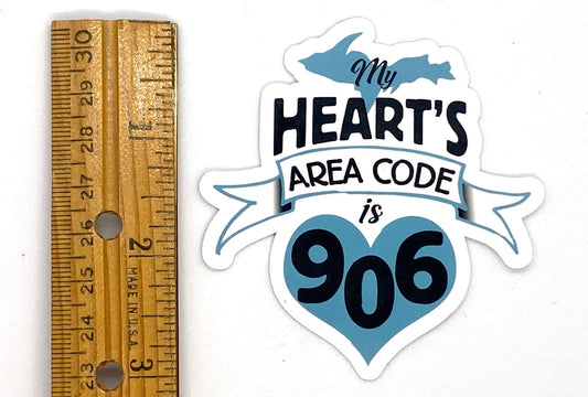 906 Upper Michigan Sticker | Yooper Decal | 906 Gift for Yooper