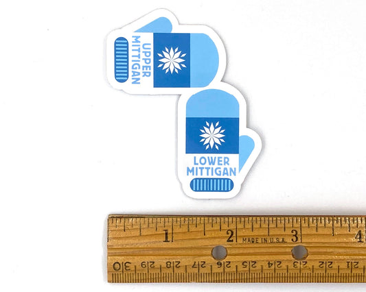 Upper and Lower Michigan Sticker, Upper Michigan Decal, Mitten Sticker