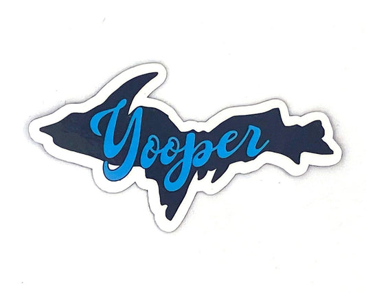Yooper Sticker, Upper Michigan Design, U.P. Shape Stickers