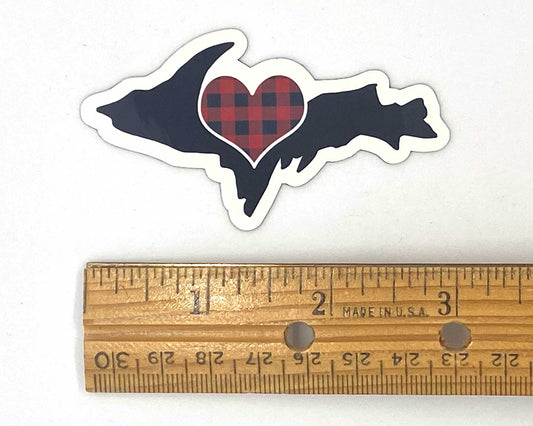 Upper Michigan Sticker, Yooper Stickers, Buffalo Plaid U.P. Gift