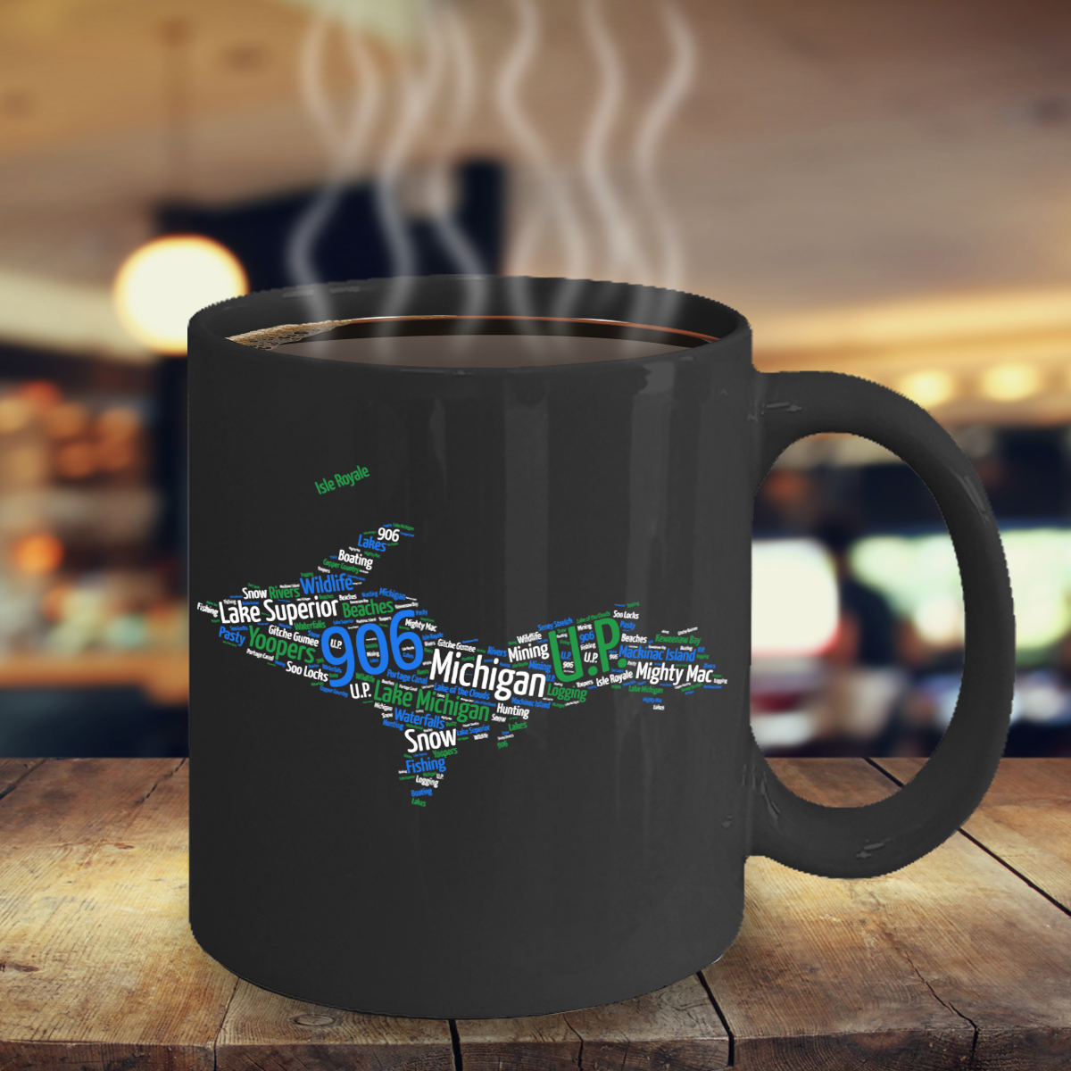 Upper Peninsula of Michigan Yooper Map Mug