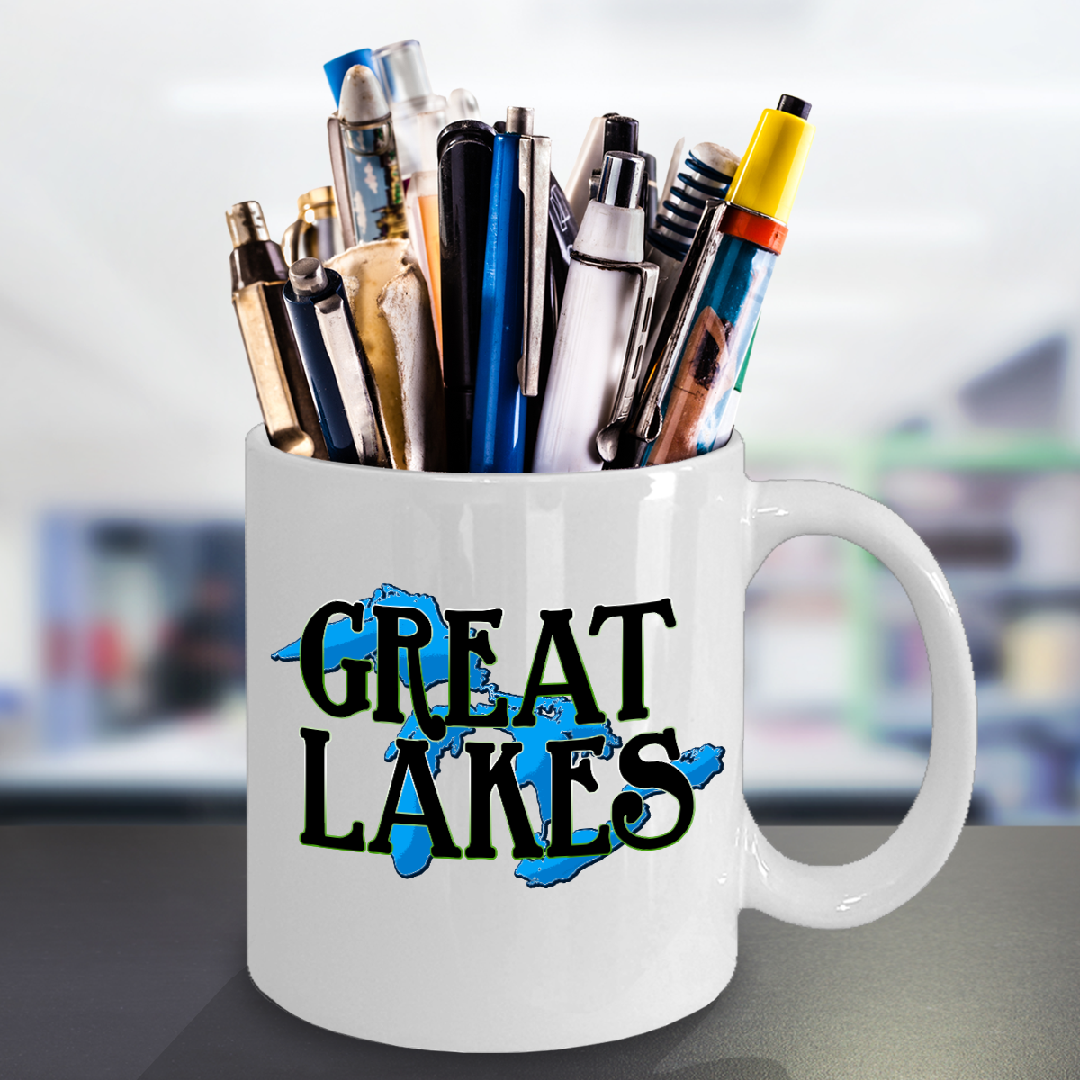 Great Lakes Mug Superior Michigan Huron Erie Ontario