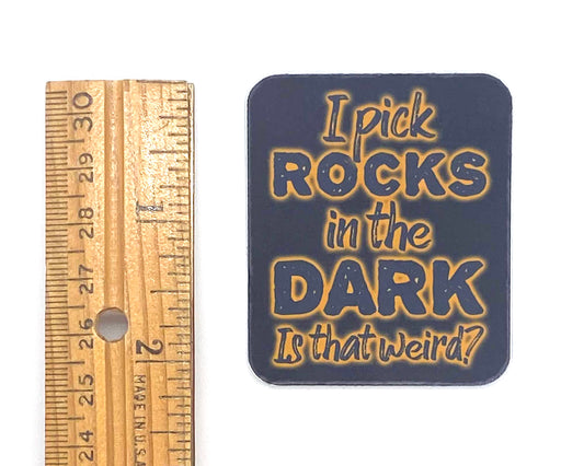 Sodalite Magnet, Rockhound Gift, Rock Lover Gifts, Rock Picking in the Dark Fridge Magnet