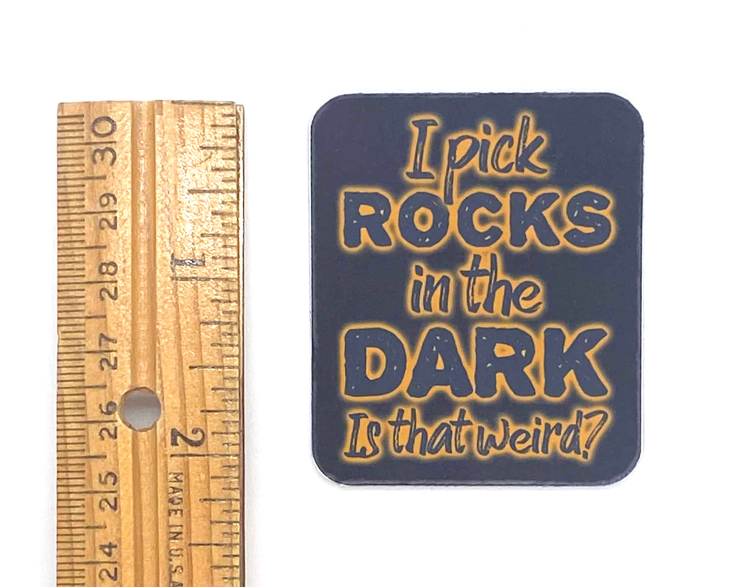 Sodalite Magnet, Rockhound Gift, Rock Lover Gifts, Rock Picking in the Dark Fridge Magnet