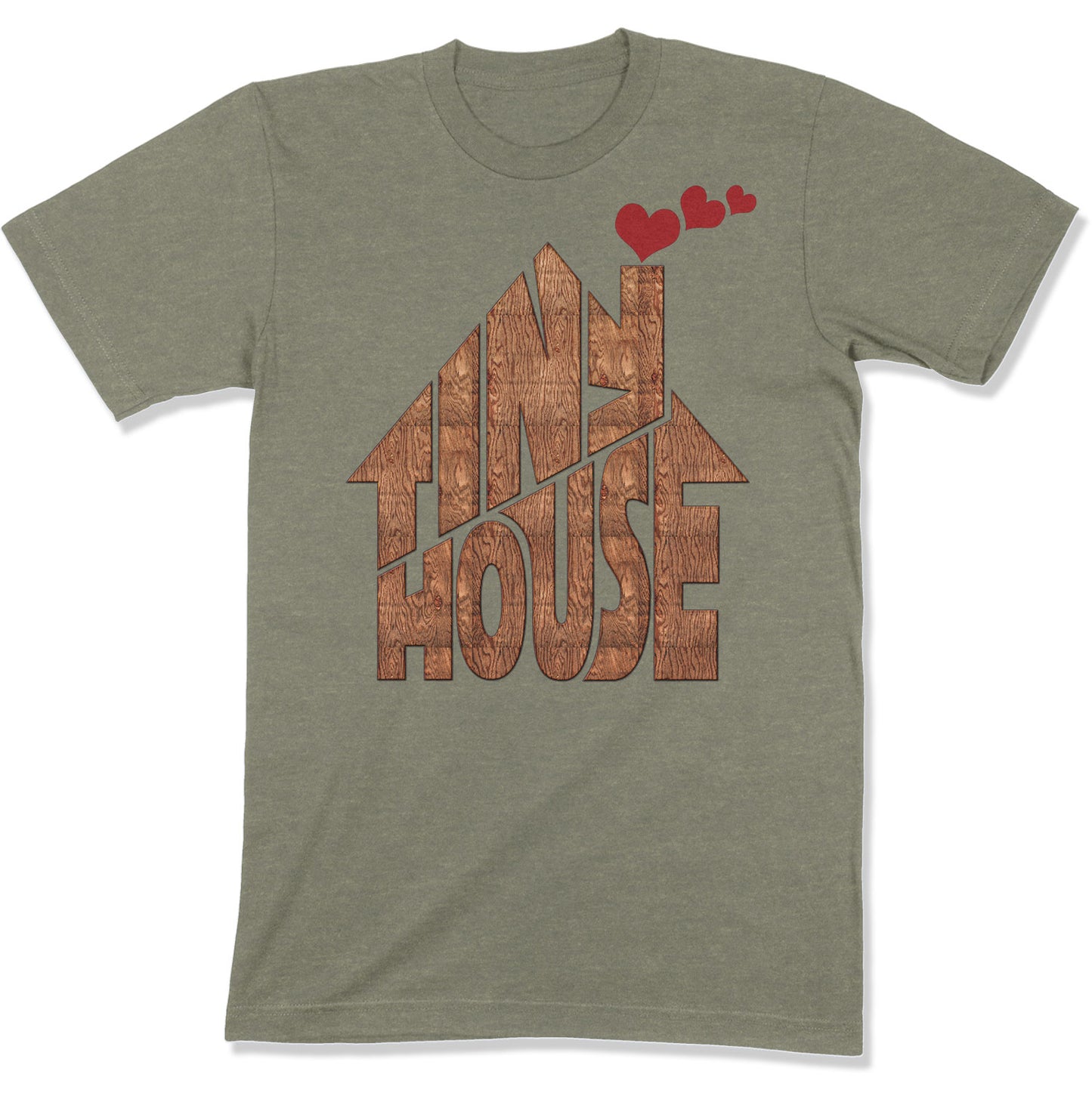 Tiny House T-shirt | Small House Living | Chimney With Hearts