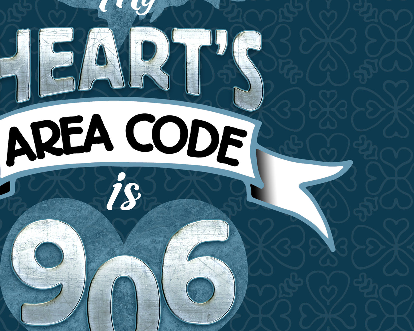 906 Upper Michigan Yooper Tote Bag - My Heart's Area Code
