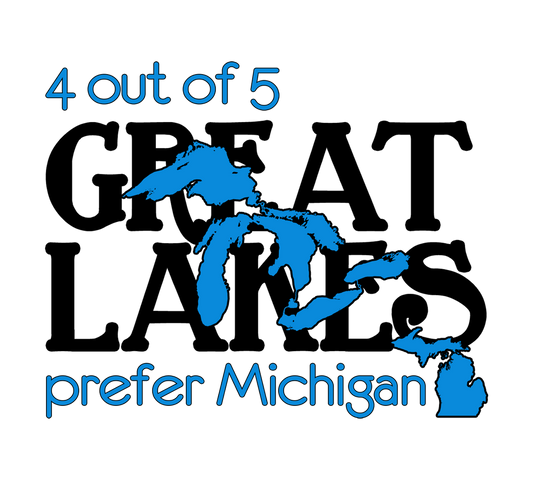 Great Lakes Michigan Sticker, Lake Lover Gift, 4 out of 5 Prefer Michigan