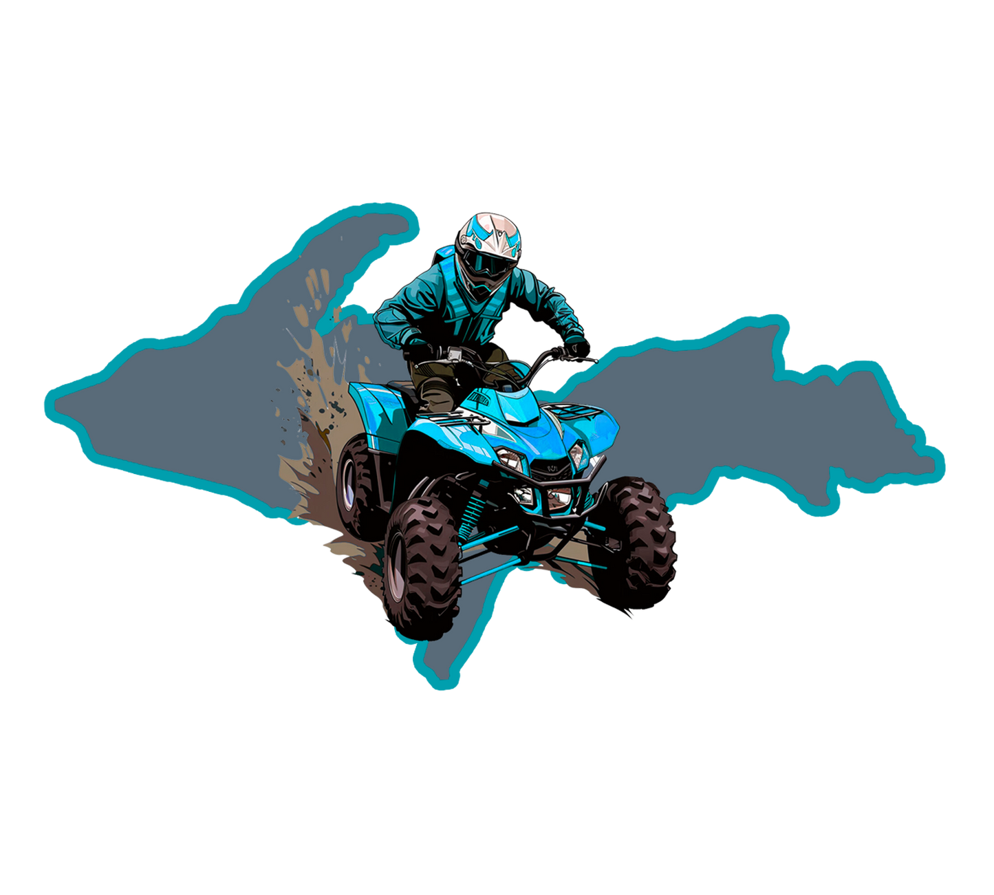 ATV Sticker/Magnet, Yooper 4 Wheeling, Upper Michigan Sports