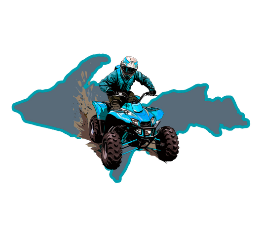ATV Sticker/Magnet, Yooper 4 Wheeling, Upper Michigan Sports