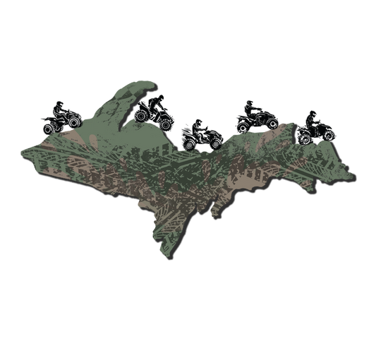 ATV Sticker/Magnet, Yooper 4 Wheeler Trails, Upper Michigan Sports