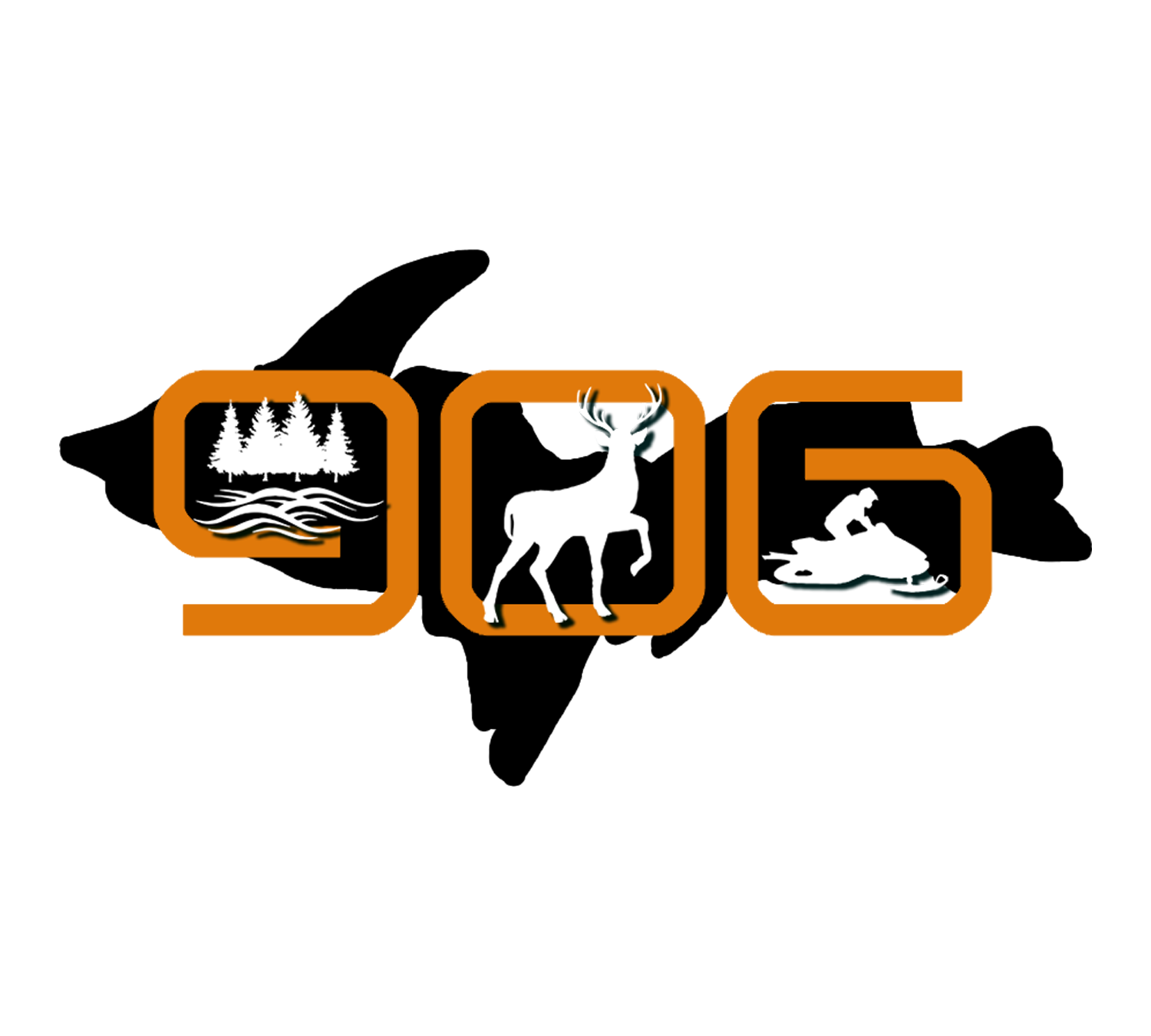 906 Sticker, Upper Michigan Design, 906 Gifts, Hunting Snowmobiling St ...