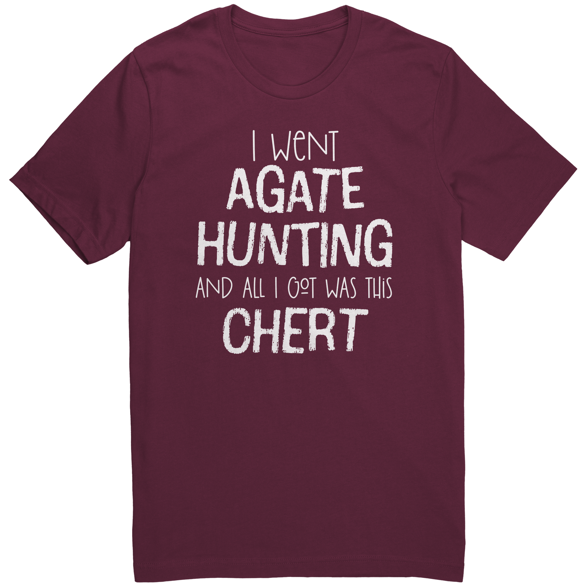 Agate_Hunting_Chert_Shirt_Maroon_Mockup.png
