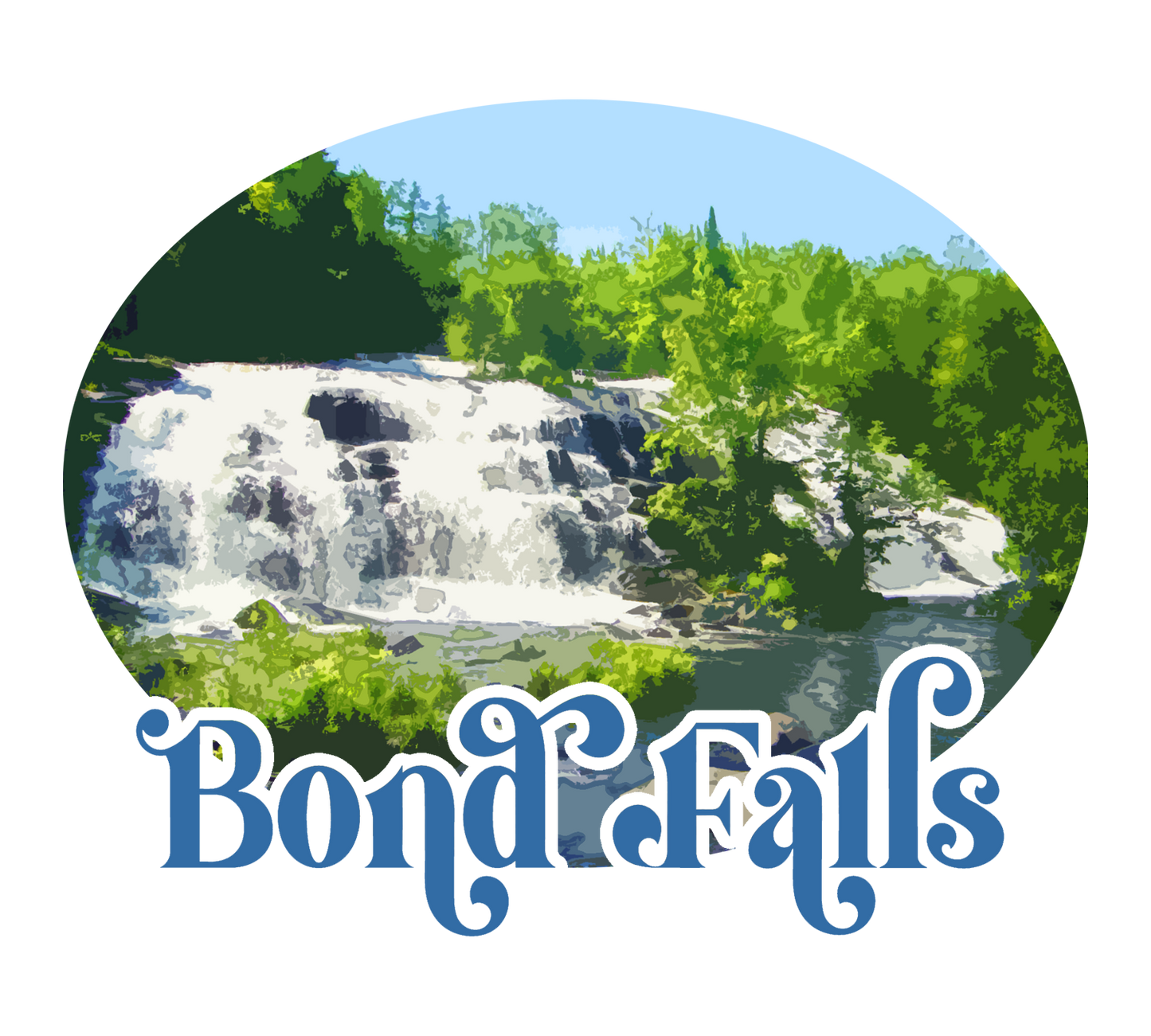 Bond Falls Sticker, Waterfalls, Upper Michigan Stickers, Yooper Gift