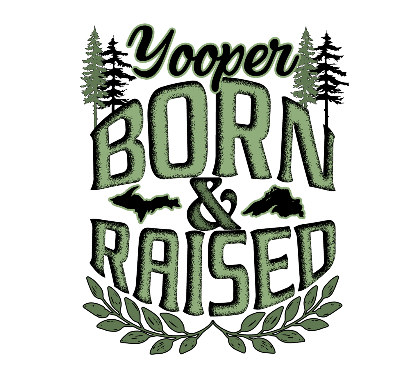 Upper Michigan Sticker, Yooper Decals, U.P. Stickers, Born and Raised Yooper, Gift for U.P. Residents