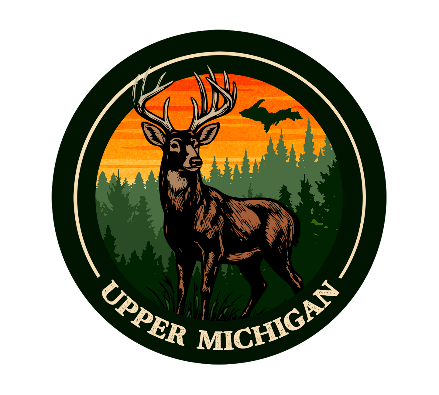 Buck Antlers Sticker/Magnet | Upper Michigan | Yooper Wildlife Gift