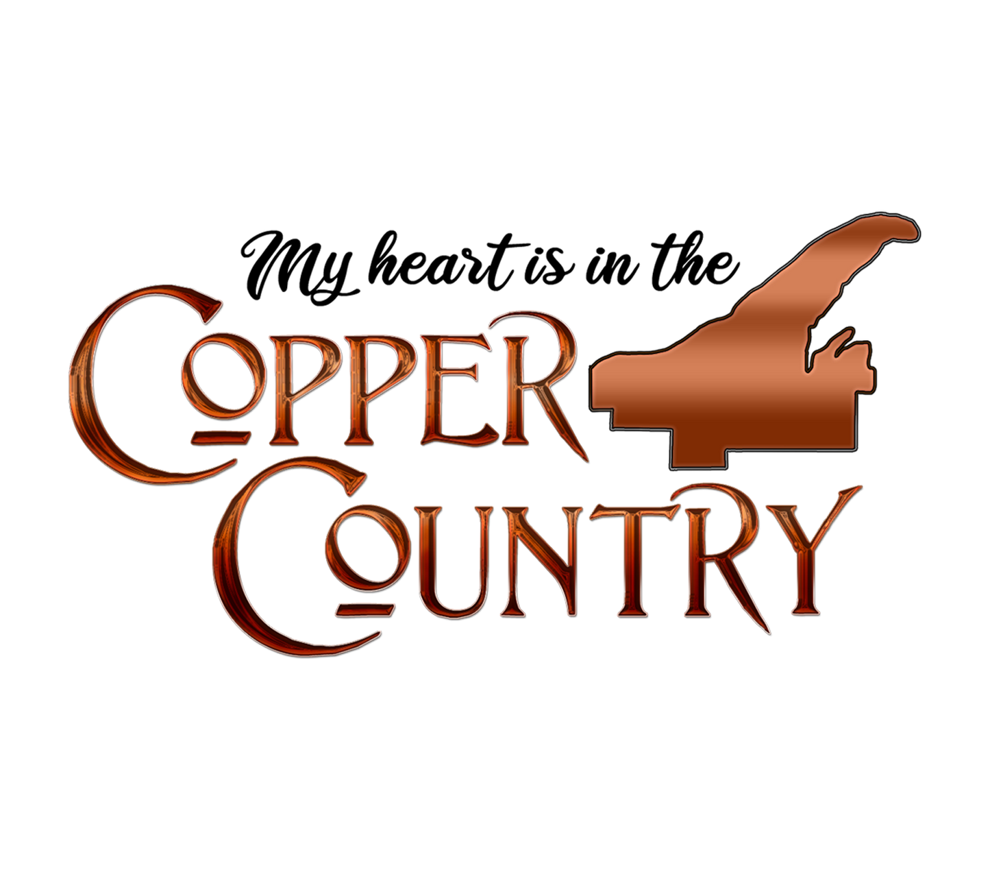 Copper Country Magnet | Keweenaw Peninsula Fridge Magnets | Yooper Gift | Heart