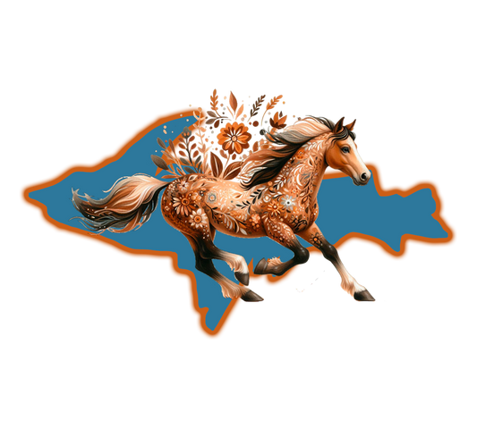 Animal Sticker/Magnet, Horse Lover Gift, Yooper Fridge Magnets
