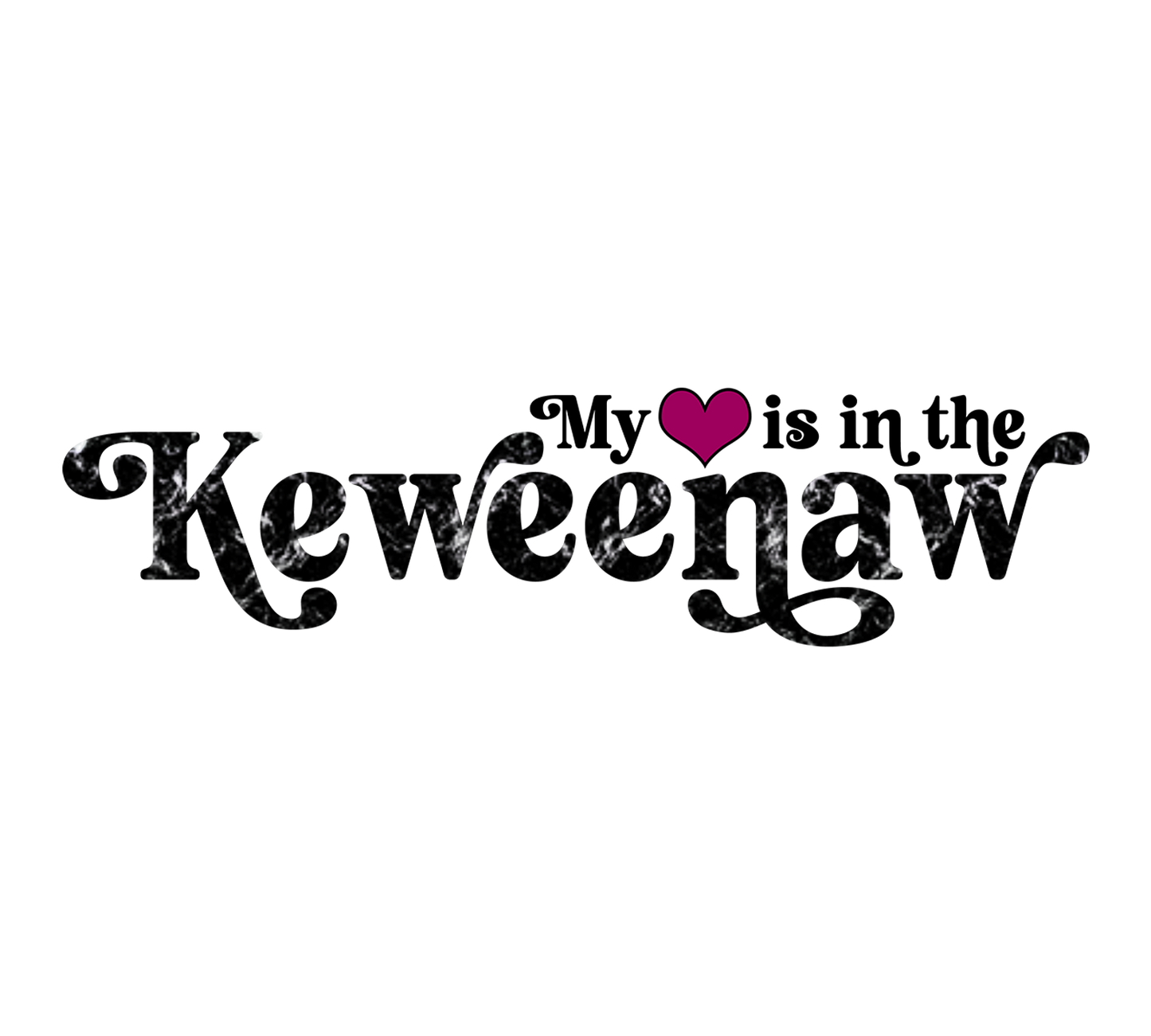 Keweenaw Peninsula Sticker/Magnet, Copper Country Gifts, Yooper Heart