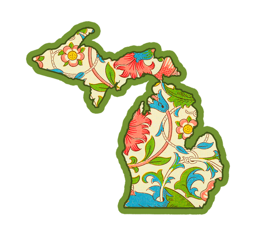 Michigan Flowers Sticker/Magnet, Yooper Floral Design, U.P. Stickers
