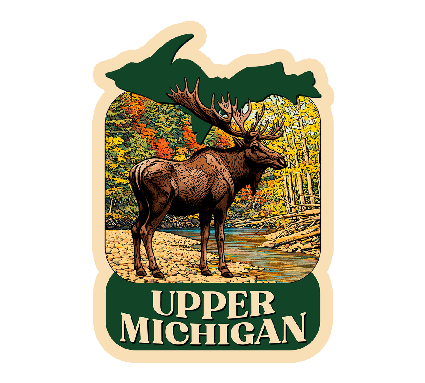 Moose Sticker/Magnet | Upper Michigan | Yooper Gift